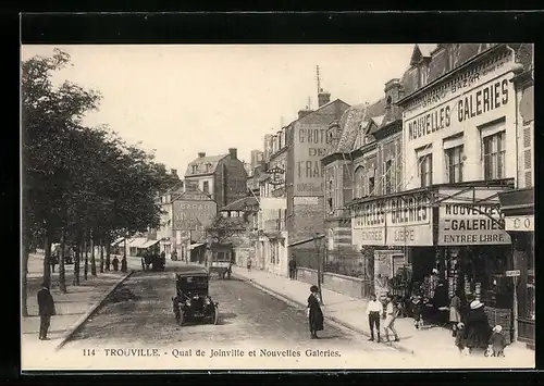 AK Trouville, Quai de Joinville et Nouvelles Galeries