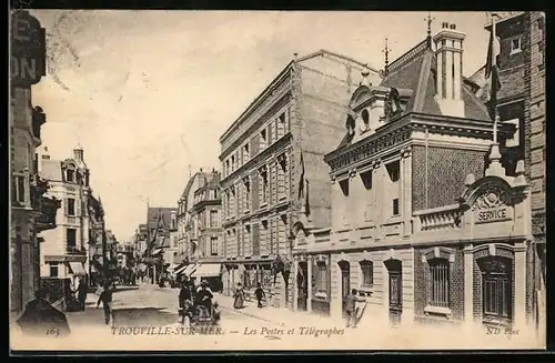 AK Trouville-sur-Mer, Les Postes et Télégraphes