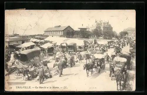 AK Trouville, Le Maché et la Mairie