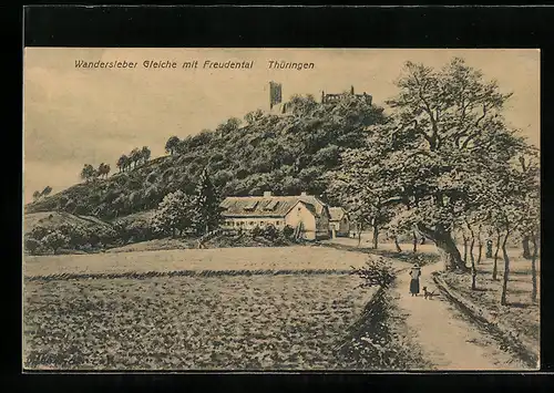 Künstler-AK Otto Thomasczek: Wandersleben, Gleiche mit Freudental