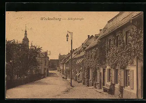 AK Wechselburg, Partie in der Schlossstrasse