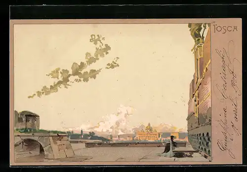 Künstler-AK Leopoldo Metlicovitz unsign.: Tosca