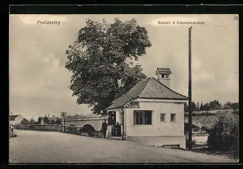 AK Freilassing, Saalach & Eisenbahnbrücke