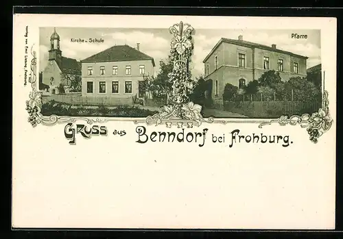 AK Benndorf bei Frohburg, Kirche und Schule, Pfarre