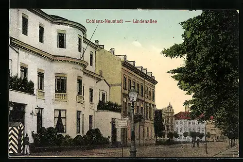 AK Coblenz-Neustadt, Partie in der Lindenallee