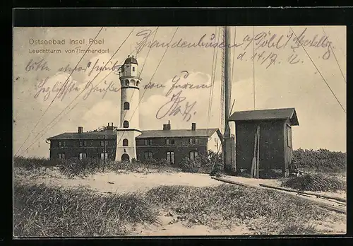 AK Timmendorf /Insel Poel, Partie am Leuchtturm