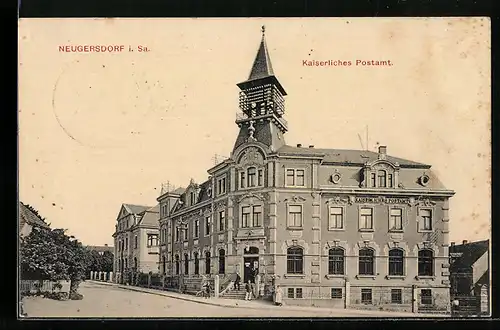 AK Neugersdorf, Kaiserl. Postamt