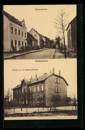 AK Schlebusch, Bahnhofstrasse, Schule an der Bahnhofstrasse