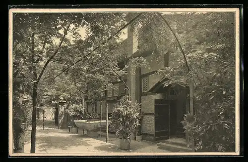 AK Nürnberg, Heim der Alcibiades-Turm-Gesellschaft, Laufertormauer 13, Der Vorhof, Freimaurer