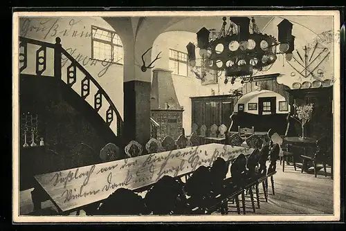 AK Nürnberg, Heim der Alcibiades-Turm-Gesellschaft, Laufertormauer 13, Grosser Sitzungssaal