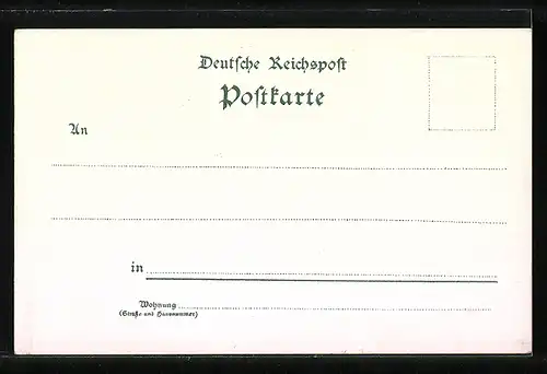 Lithographie Stiepel, Restaurant Königshof von Gathmann, Garten, Fabrik landwirtschaftlicher Maschinen