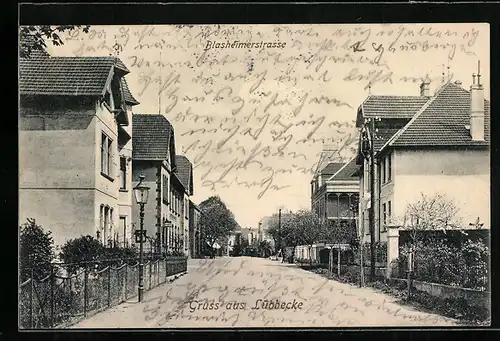 AK Lübbecke, Blick in die Blasheimerstrasse