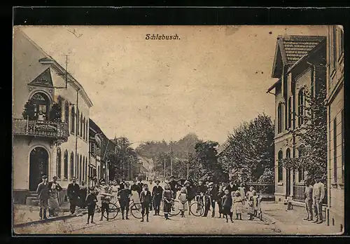 AK Schlebusch, Einwohner auf der Hauptstrasse