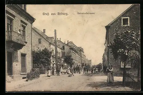 AK Bitburg, Blick in die Bahnhofstrasse