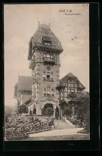 AK Hof i. B., Cafe Theresienstein