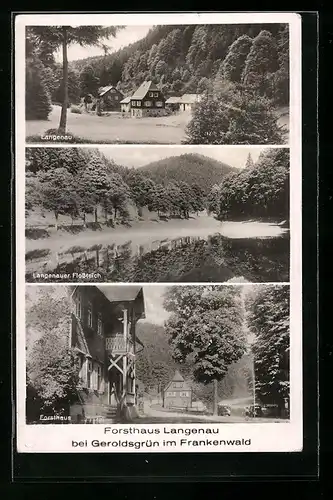 AK Geroldsgrün im Frankenwald, Partie am Forsthaus Langenau, Langenauer Flossteich