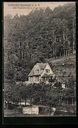 AK Auerbach a. d. B., Villa Friedrichs Ruhe