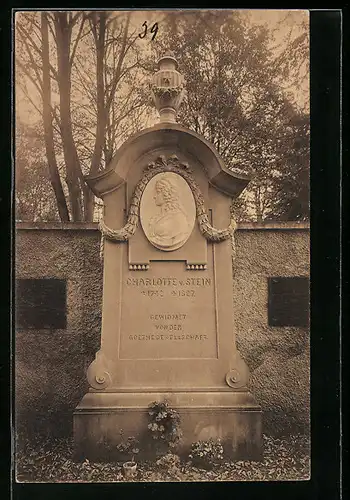 AK Weimar, Charlotte von Stein`s Grabdenkmal