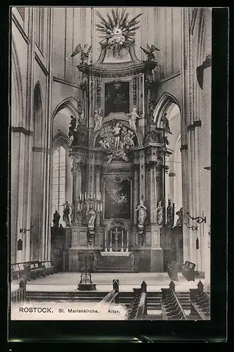 AK Rostock, St. Marienkirche, Altar