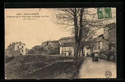 AK Fay-le-Froid, L`Entrée de la Ville par la Route du Puy