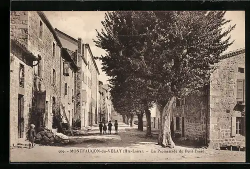AK Montfaucon-du-Velay, La Promenade du Petit Fossé