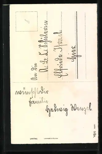 AK Jubelndes Mädchen zum Schulanfang