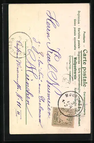 AK Junge trägt Osterei zum Feste