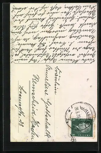 AK Osterküken mit Trachtenhut