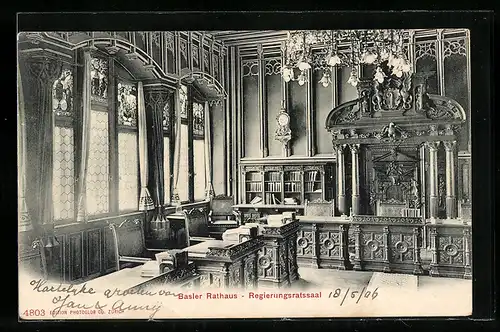 AK Basel, Rathaus, Regierungsratssaal