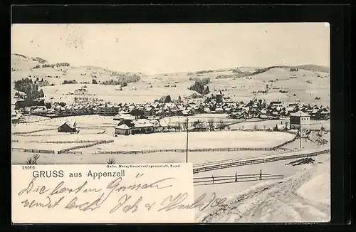 AK Appenzell, Totale im Winterglanz