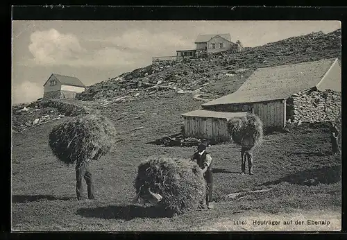 AK Ebenalp, Heuträger, Gasthaus