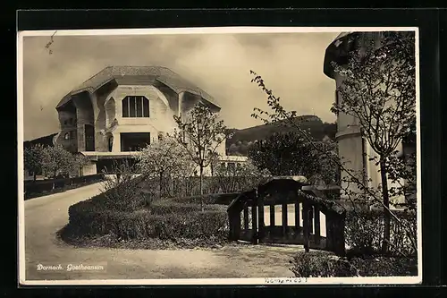 AK Dornach, Goetheanum vom Park aus gesehen