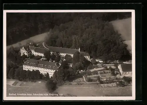 AK Krumbad, Blick auf das Kurbad vom Flugzeug aus
