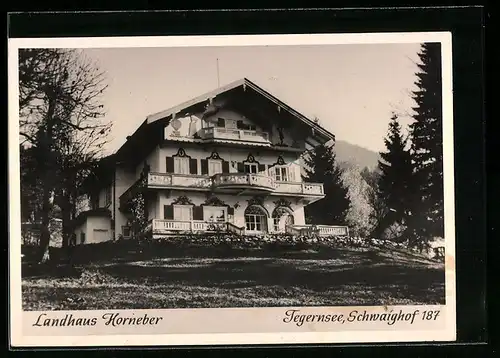 AK Tegernsee, Hotel Landhaus Horneber, Schwaighof 187