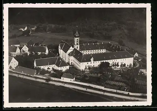 AK Oberschönenfeld, Cistercienserinnen-Abtei, Fliegeraufnahme