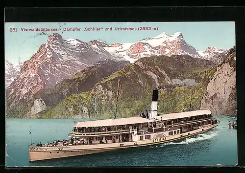 AK Dampfer Schiller auf dem Vierwaldstättersee