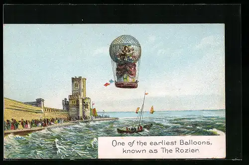 Künstler-AK One of the earliest Ballons, known as The Rozier