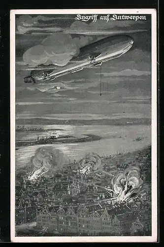AK Deutscher Luftflotten-Verein, Angriff auf Antwerpen