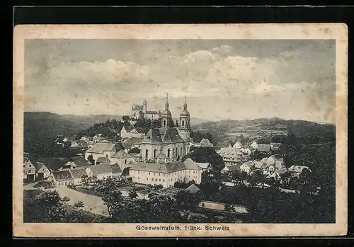 AK Gössweinstein i. fränk. Schweiz, Ortsansicht mit Basilika