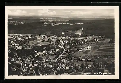 AK Schömberg, Fliegeraufnahme des Ortes