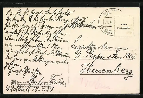 AK Schömberg, Fliegeraufnahme des Ortes