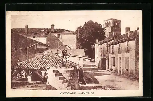 AK Coulonges-sur-l`Autize, Ortspartie mit Schokoladenverkauf