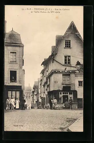 AK Thouars, Rue du Chateau et Vieille Maisons du XV Siecle