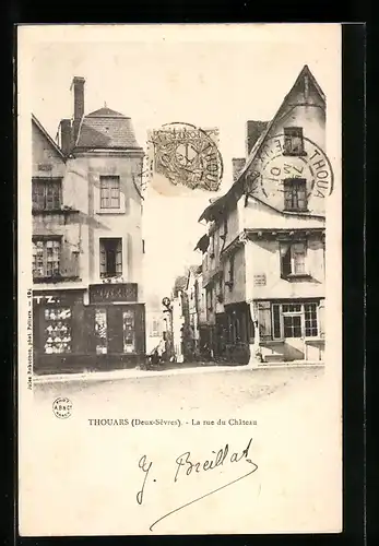AK Thouars, La rue du Chateau