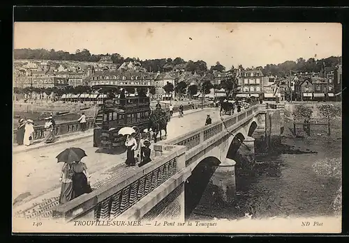 AK Trouville-sur-Mer, Le Pont sur la Toucques