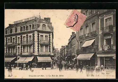 AK Trouville-sur-Mer, La Rue des Bains