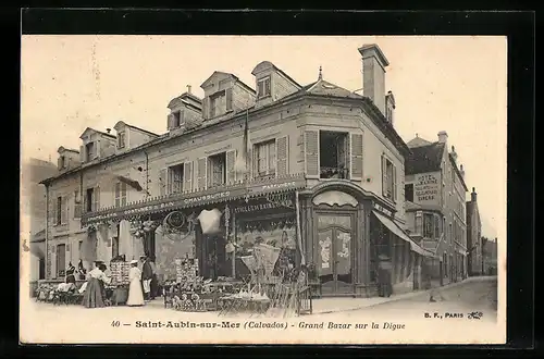 AK Saint-Aubin-sur-Mer, Grand Bazar sur la Digue
