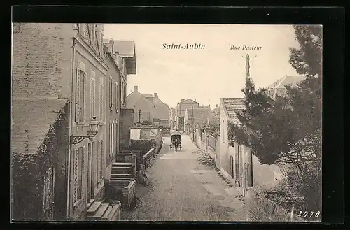 AK Saint-Aubin, Rue Pasteur, Strassenpartie