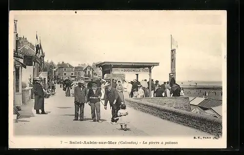 AK Saint-Aubin-sur-Mer, La pierre à poisson