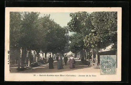 AK Saint-Aubin-sur-Mer, Avenue de la Gare